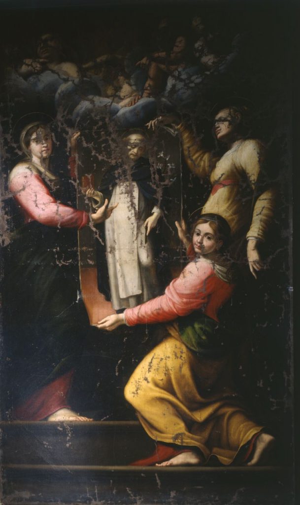 immagine per Madonna con le sante Caterina e Maddalena che reggono l’immagine di san Domenico