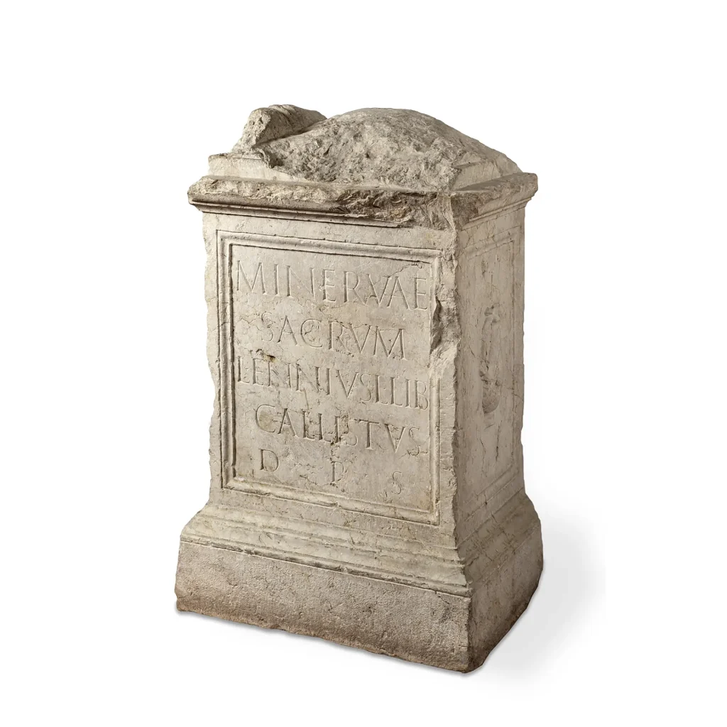 immagine per Ara di Minerva, dagli scavi di PR, palazzo del tribunale, fine I-inizi II sec.d.C.